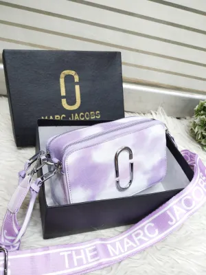 Branded Crossbody Women Bag MARC JACOBS With Box (White/Purple)