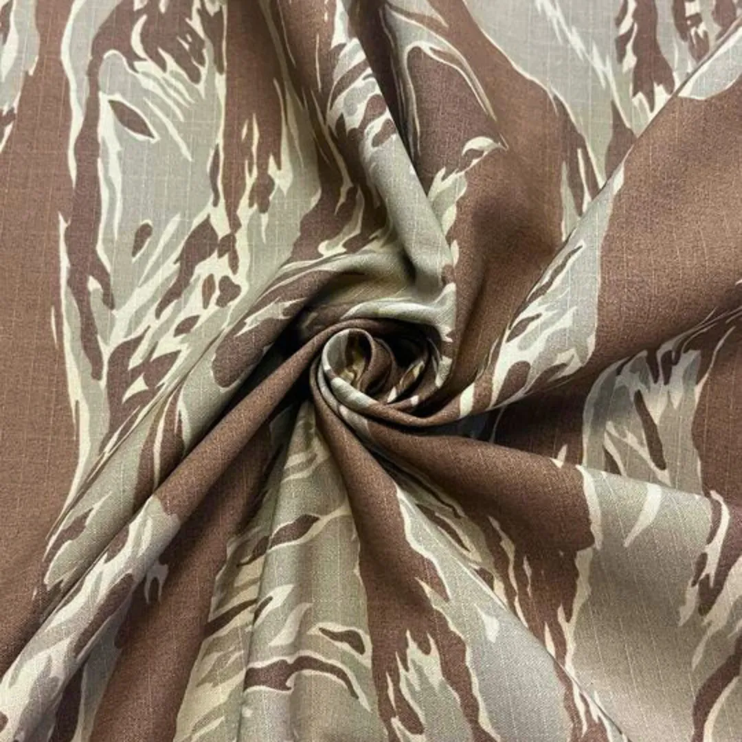 100% Cotton Ripstop Camouflage Fabric - Original Desert Tiger Stripe