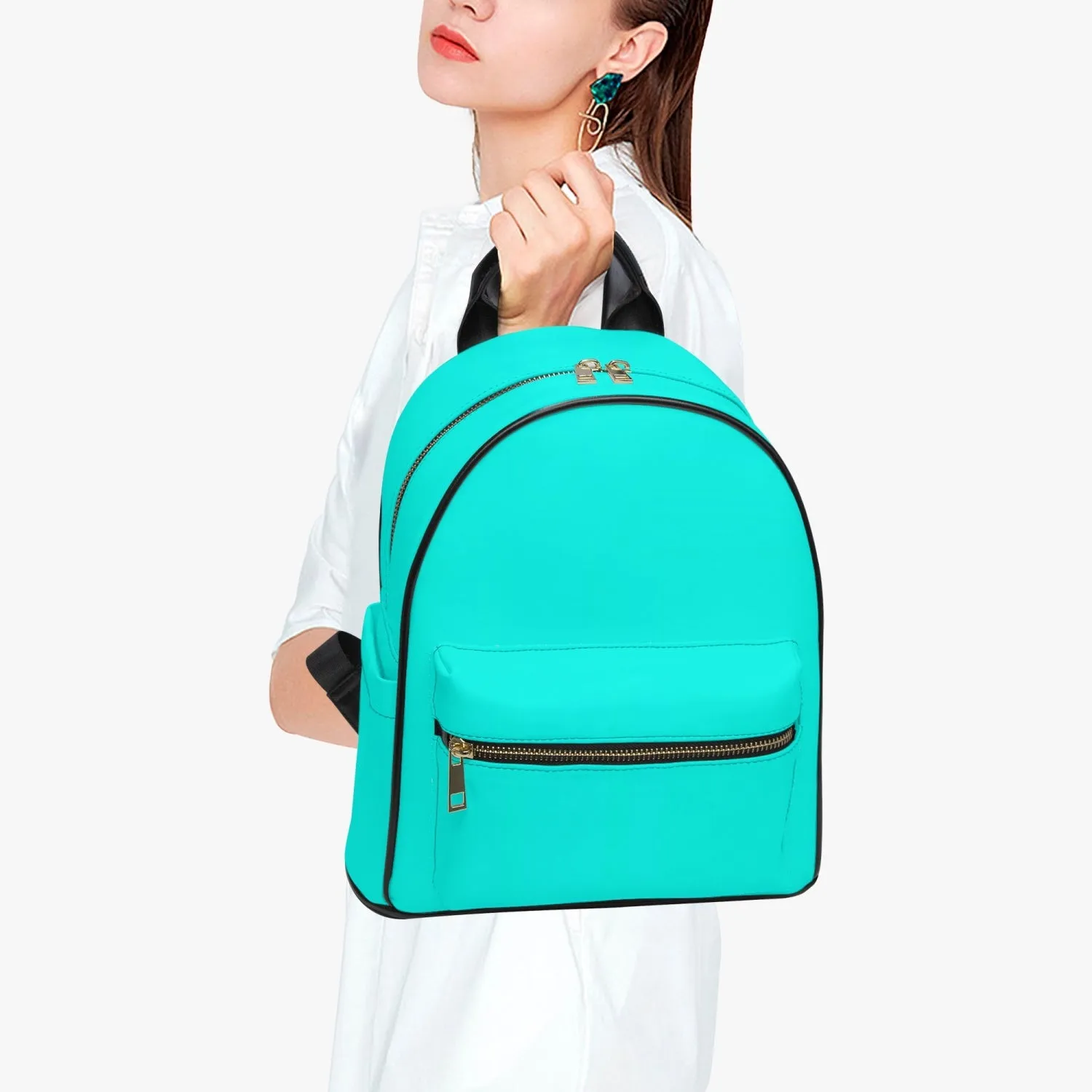 909. All Over Printed PU Backpack