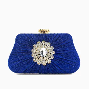 Anya Pleated Craft Rhinestone Handbag