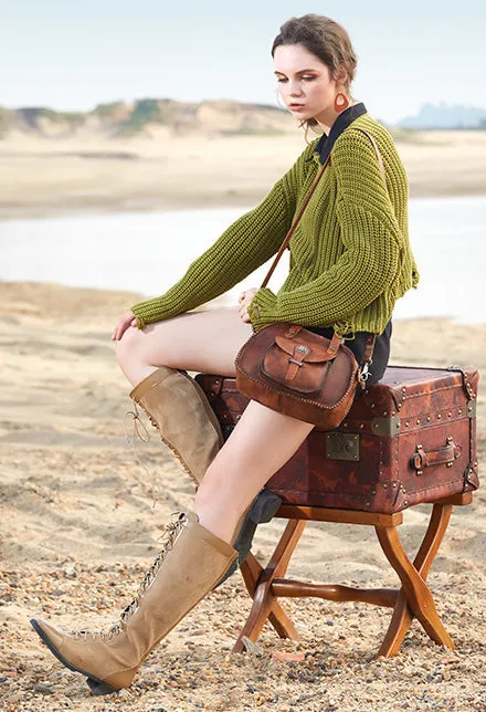 Best Brown Leather Womens Vintage Handbag Handmade Crossbody Purse for Ladies