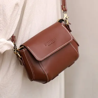 Black LEATHER Small Cute Side Bag WOMEN SHOULDER BAG Small Crossbody Purse FOR WOMEN