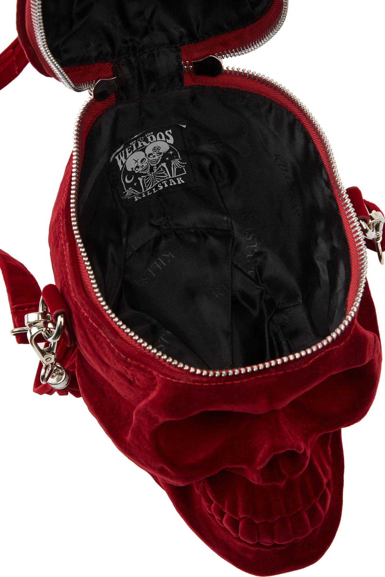 Blood Red Grave Digger Skull Bag