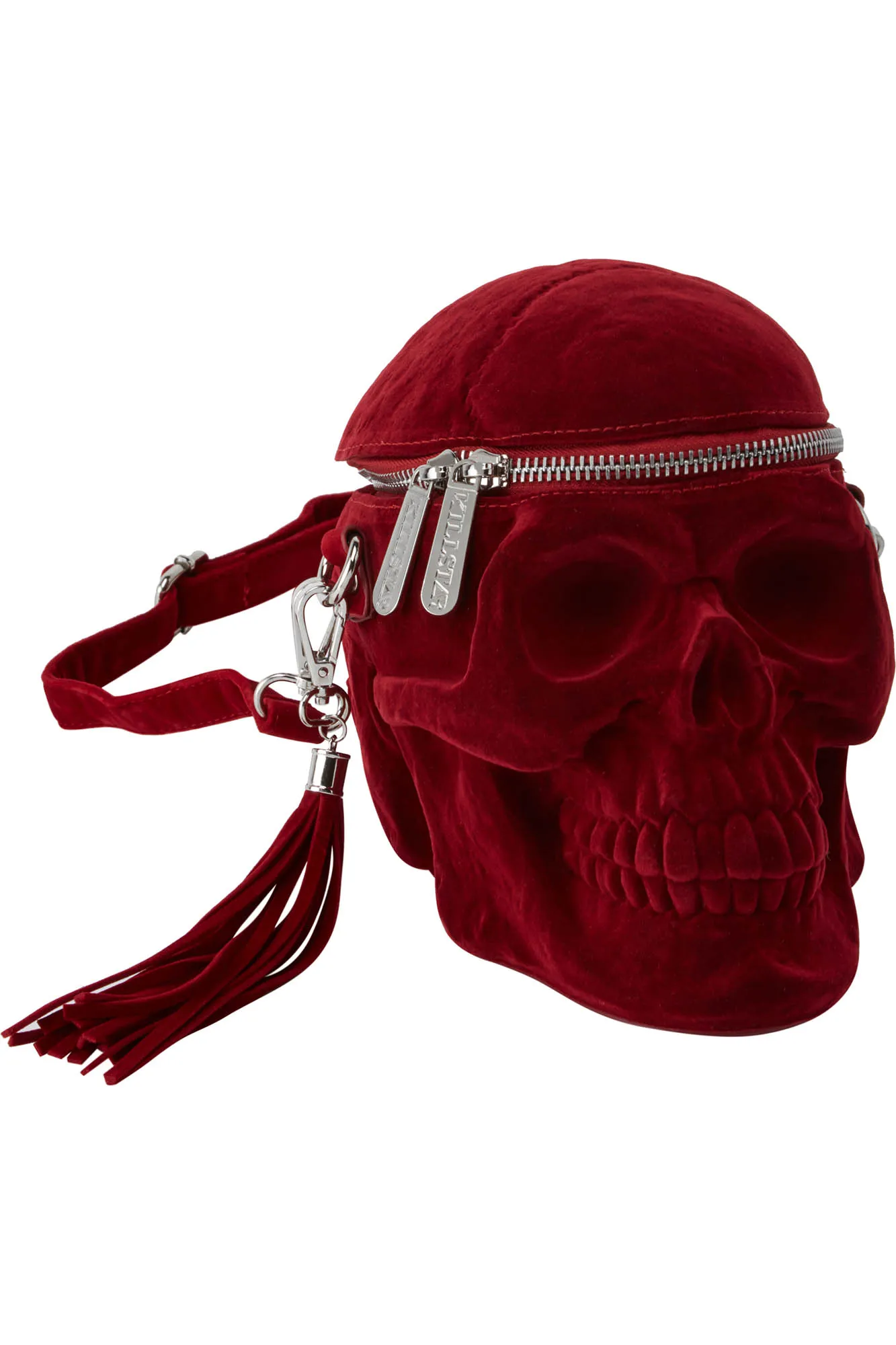 Blood Red Grave Digger Skull Bag