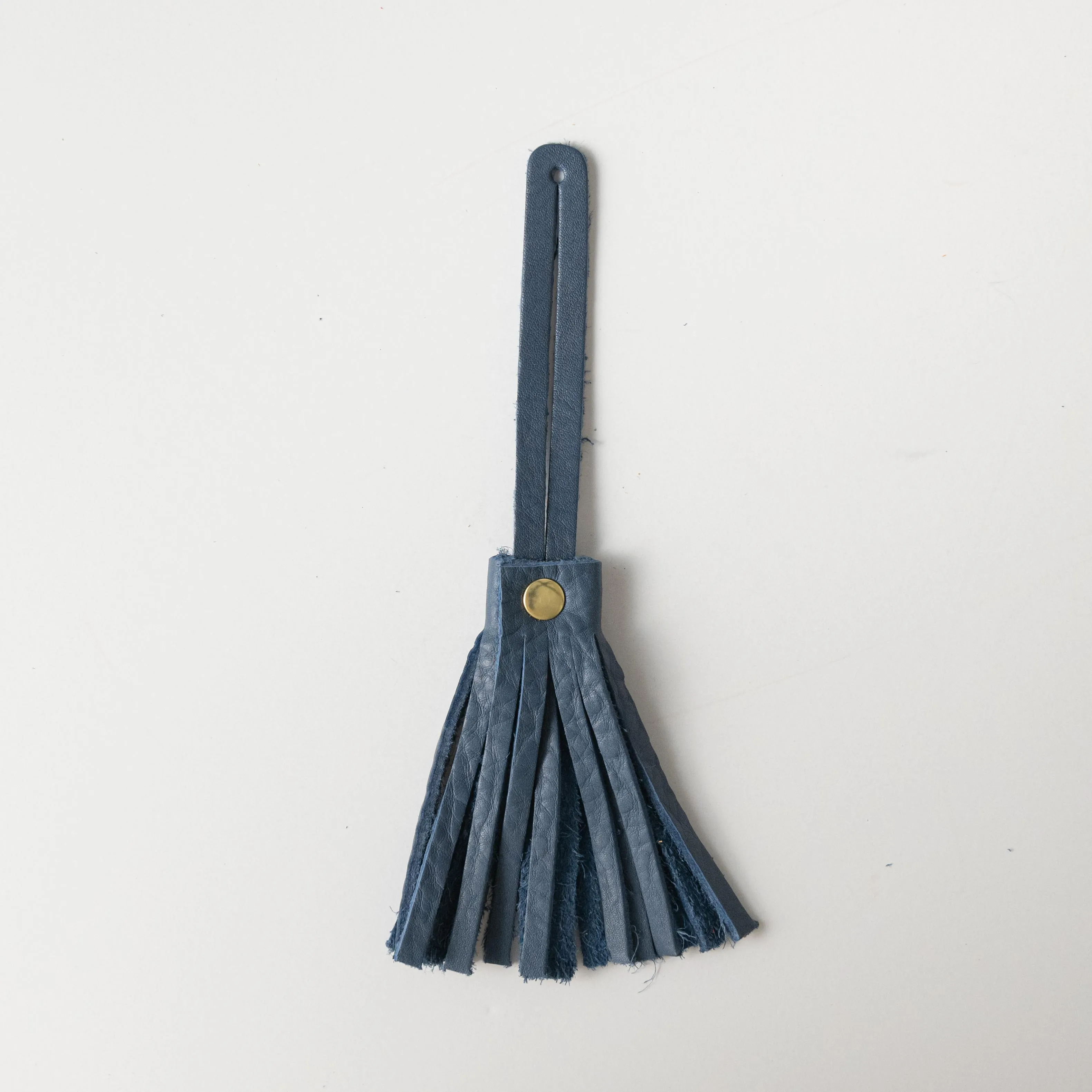 Blue Cypress Leather Tassel