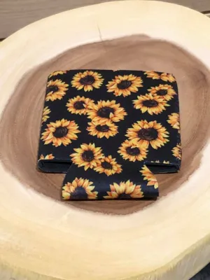 Can Cooler/Sleeve - Sunflower (Black backdrop)