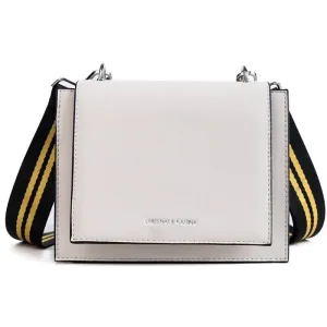 Cheenai and Karina Women's Crossbody Bag with Long Belt (White)