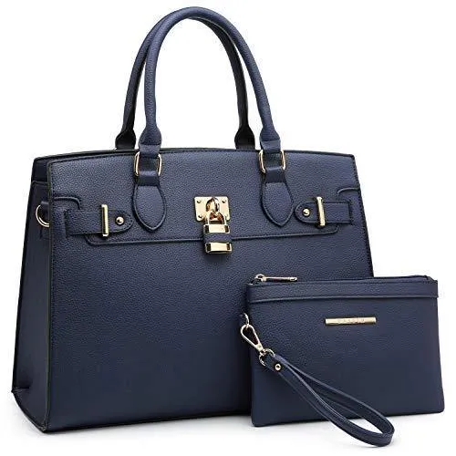 Classic Padlock Handbag with Matching Wallet