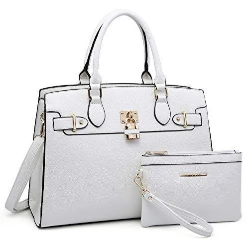 Classic Padlock Handbag with Matching Wallet