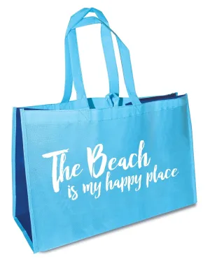 Coastal: The Beach is My Happy Place Oversized Tote