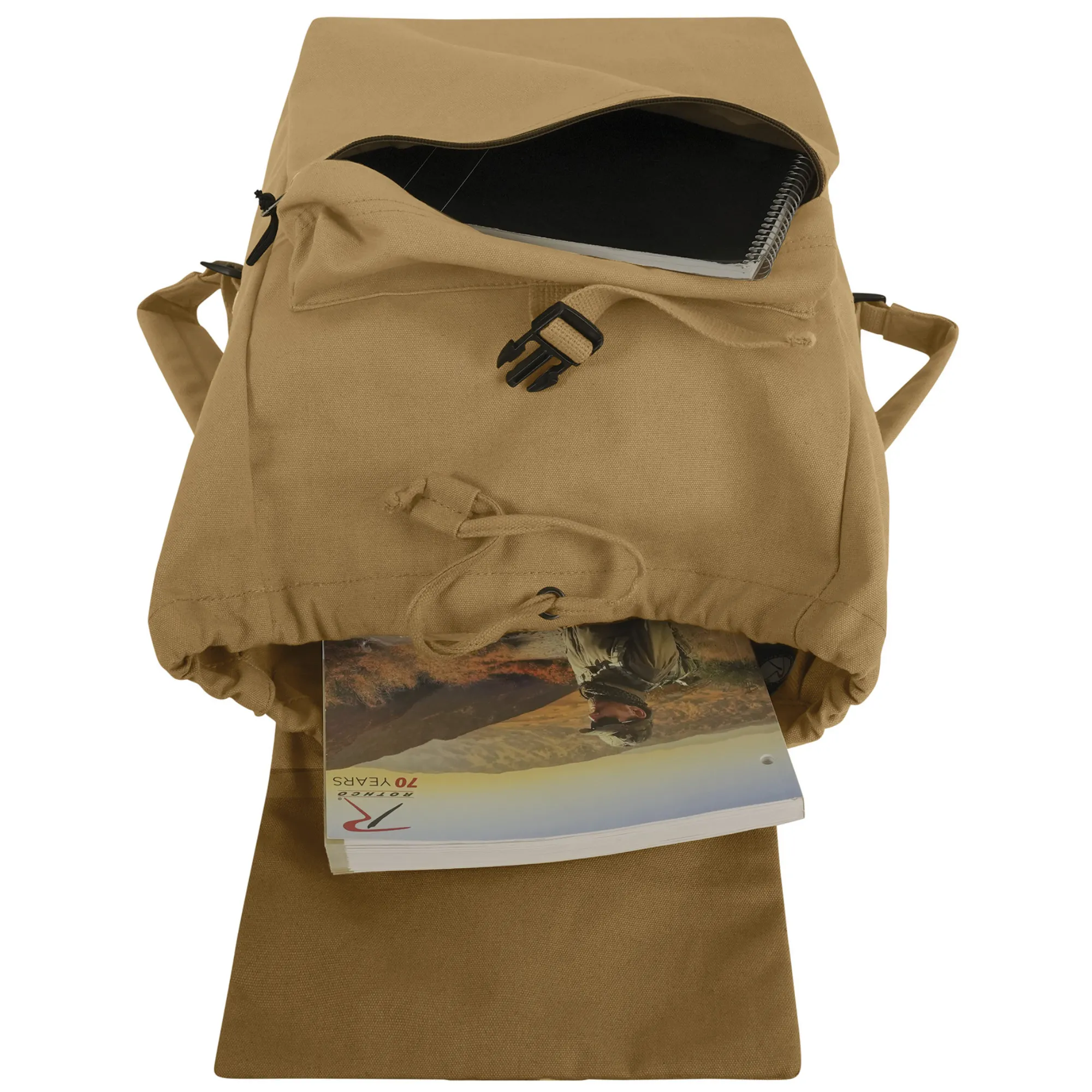 Coyote Brown - Water Resistant Travel Knap Sack