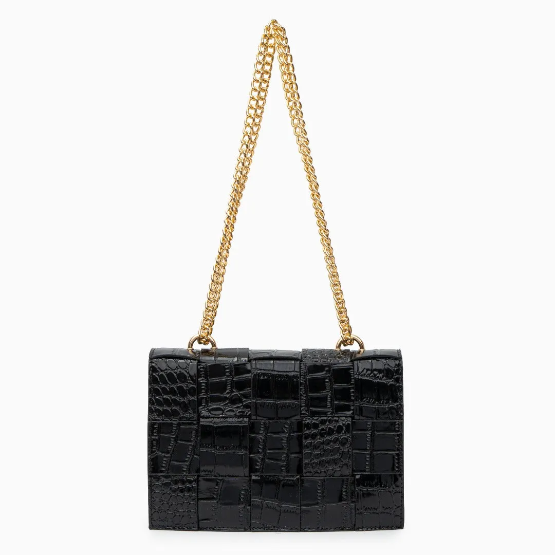 Crocodile Pattern Crossbody Bag