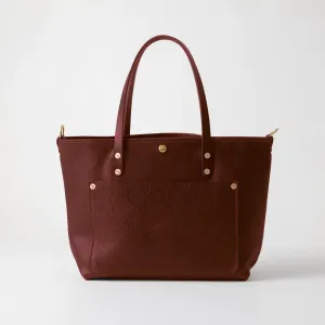 Dark Tan Bulldog East West Travel Tote