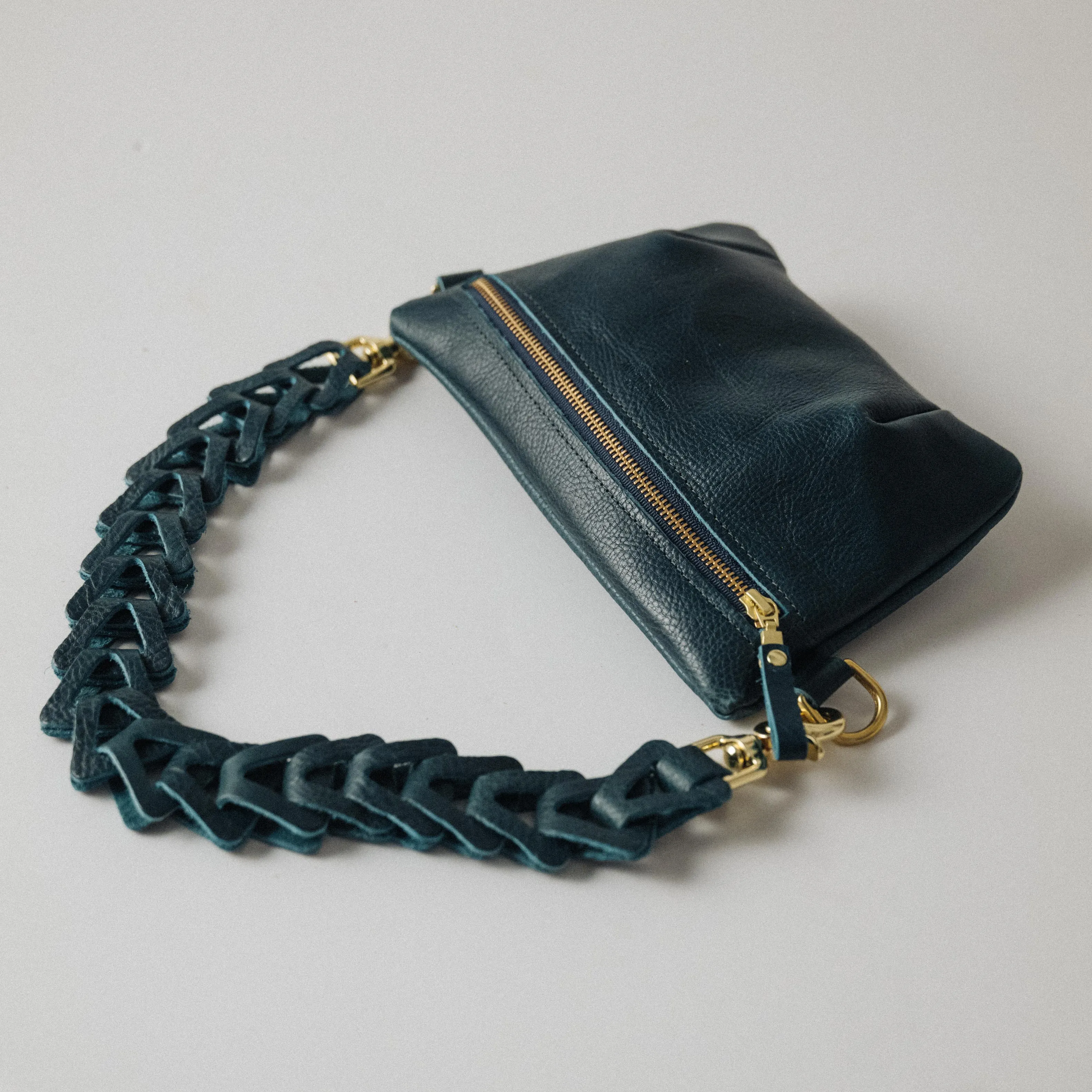 Dark Teal Bulldog Belt Bag