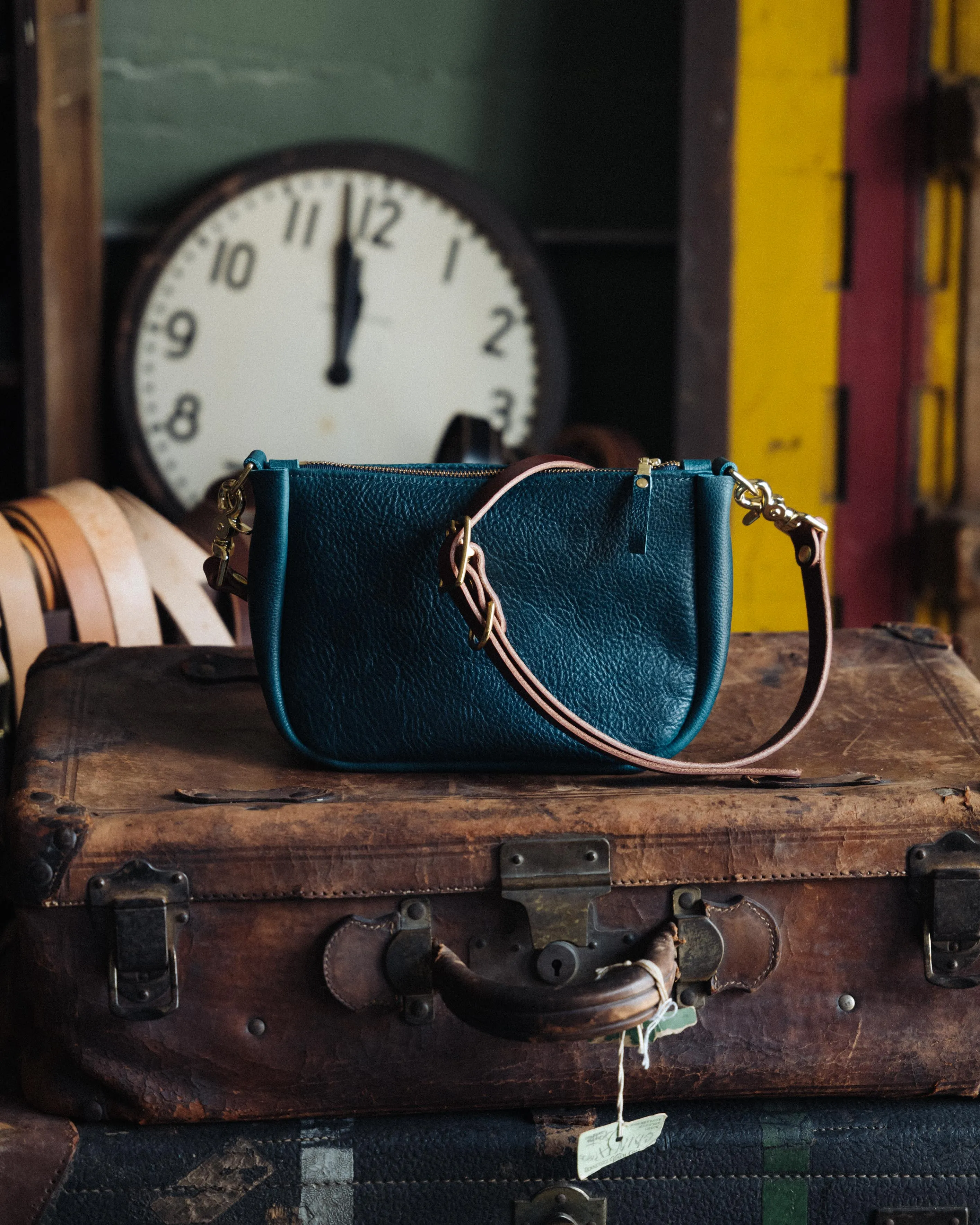 Dark Teal Bulldog Mini Crossbody Bag