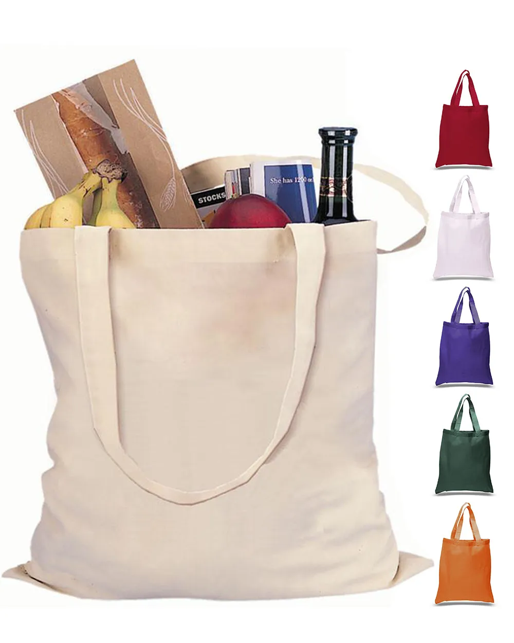 Economical 100% Cotton Reusable Wholesale Tote Bags TB100