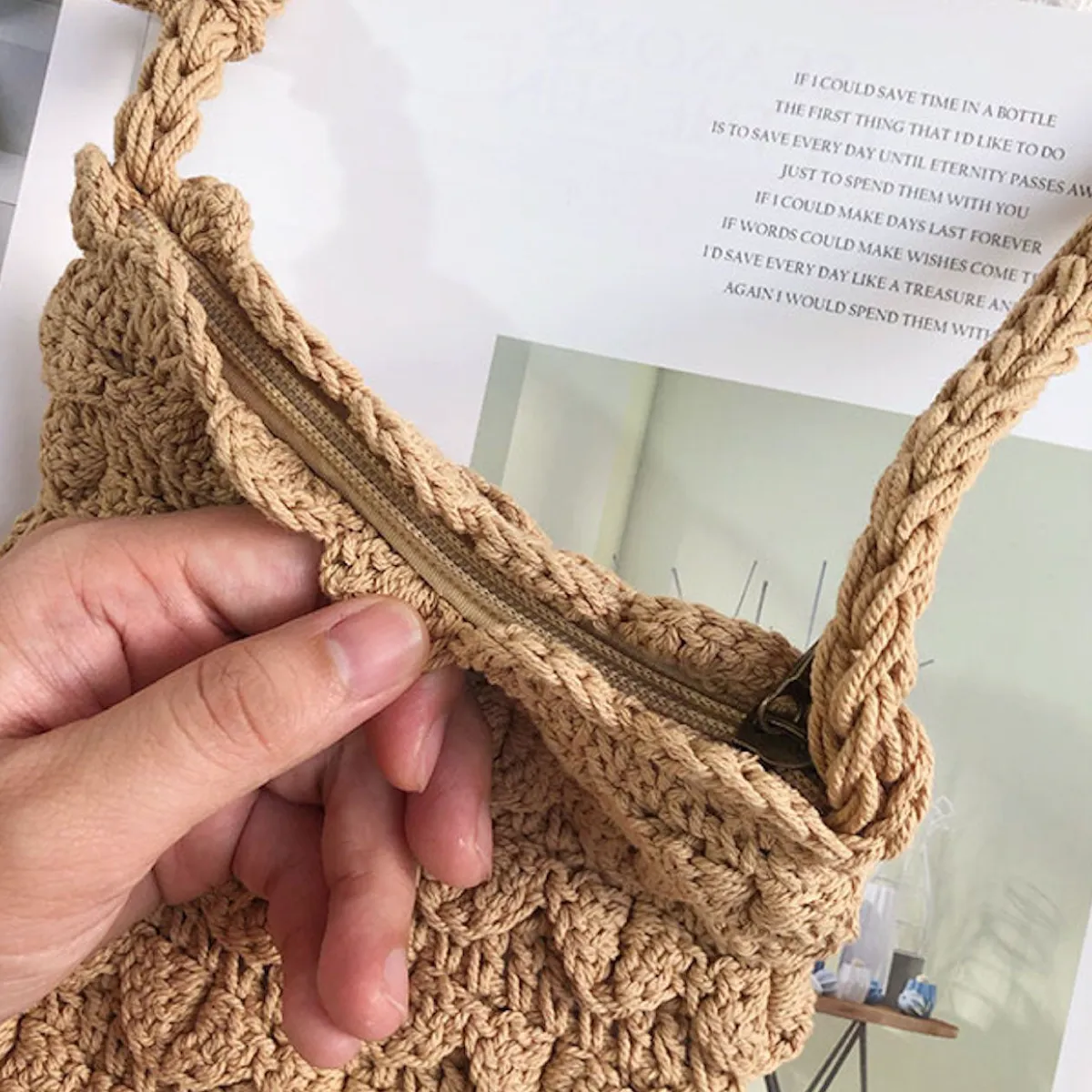 Elena Handbags Crochet Mini Bag