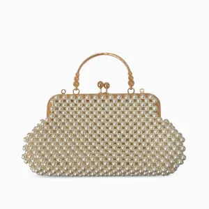 Joyce Woven Pearl Handbag