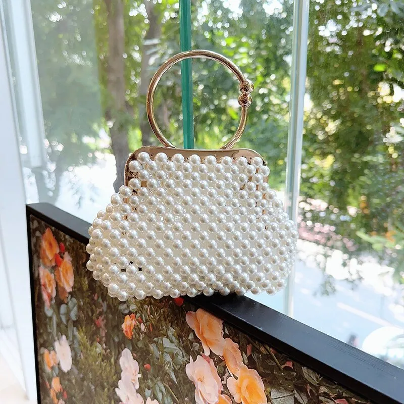 Kellie Pearl Woven Handbag