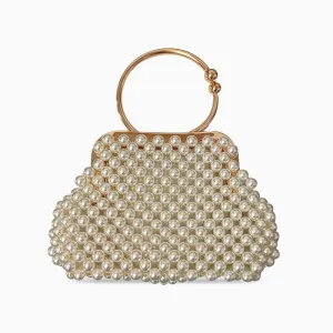 Kellie Pearl Woven Handbag