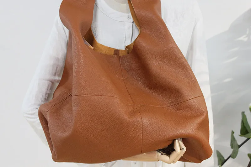 Large Handcrafted Leather Tote Bag Soft Leather Shopping Bag Weekender Bag, Large Handbag, Woman leather tote, Woman shoulder bag, Gift for her