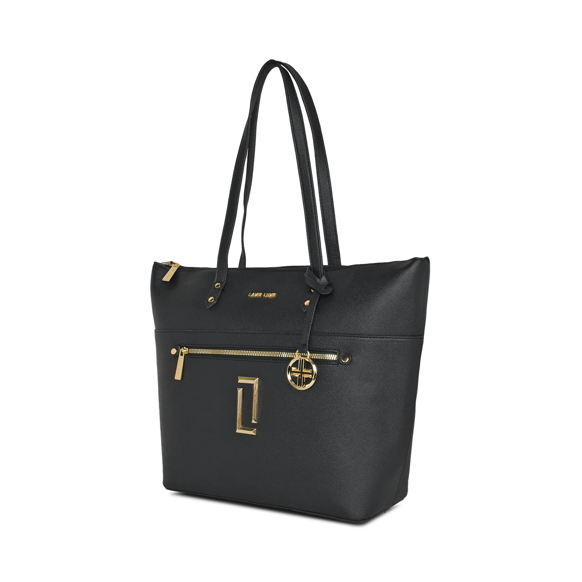 Lavie Luxe Black Large Women's Dolly Tote Bag