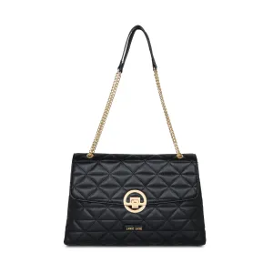 Lavie Luxe Black Large Women's Eden Flap Satchel Bag