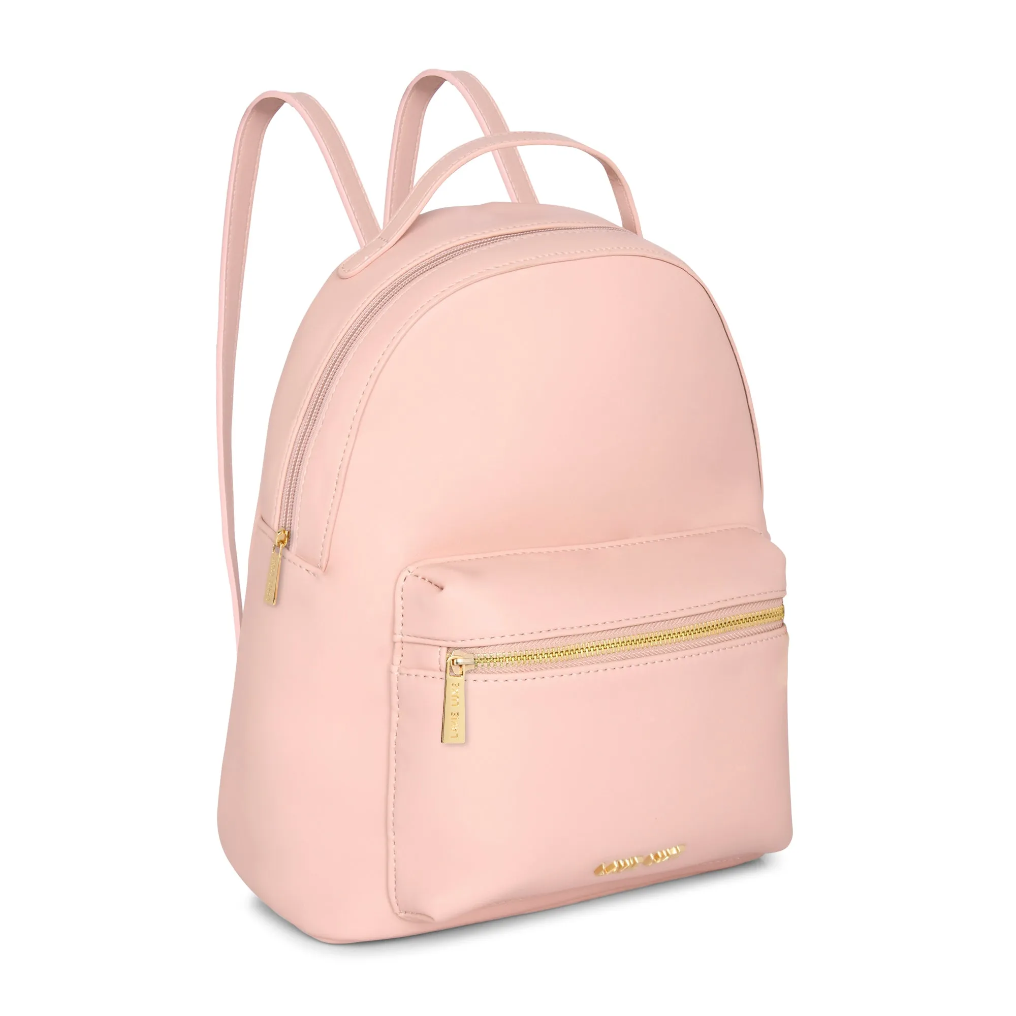 Lavie Luxe Light Pink Medium Women's Waffle Girl's Backpack