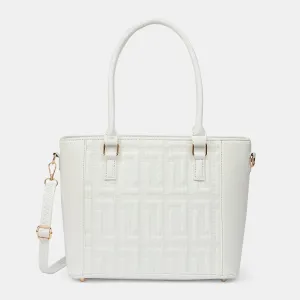 Lavie Luxe Mare White Medium Women's Tote Handbag