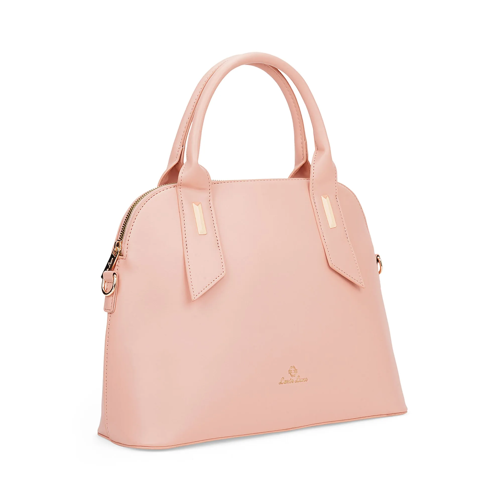 Lavie Luxe Pink Large Women's Kurumba Satchel Bag