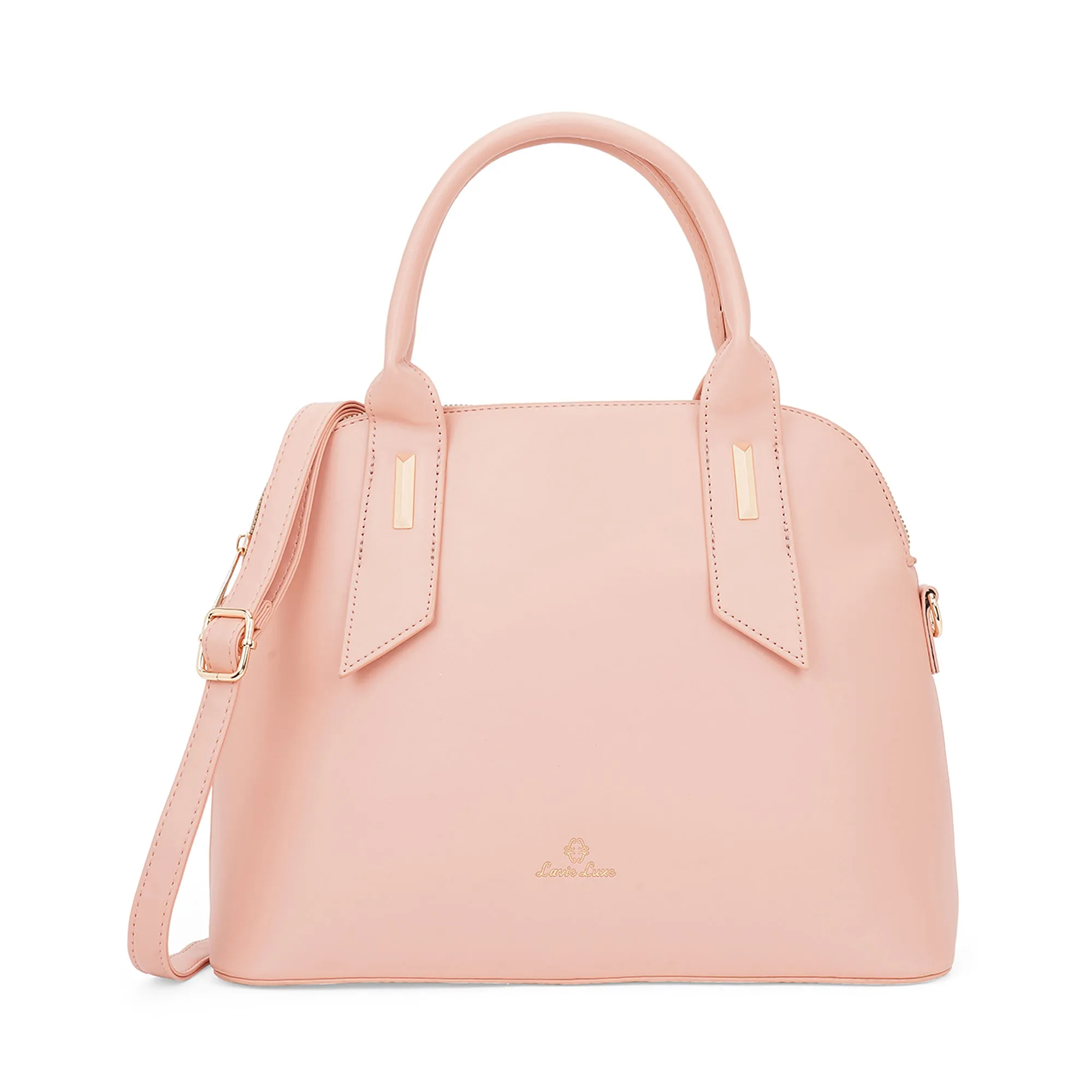 Lavie Luxe Pink Large Women's Kurumba Satchel Bag