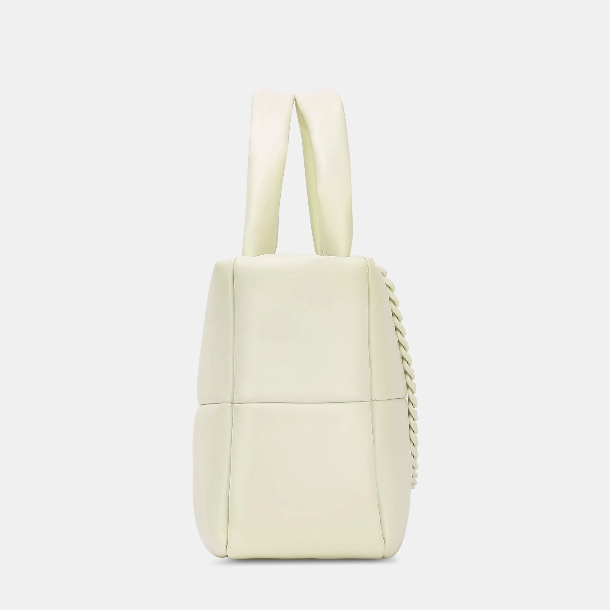 Lavie Luxe Puff Off White Small Women's Tote