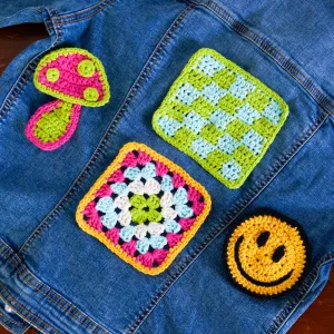 Lily Three Crochet Patch Appliques