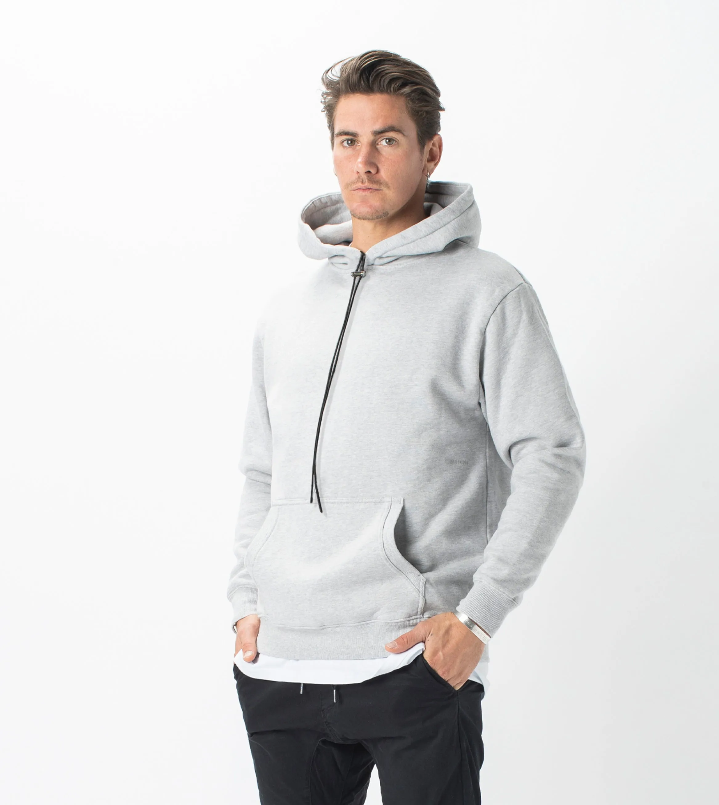 Lowgo Hood Sweat Silver Marle