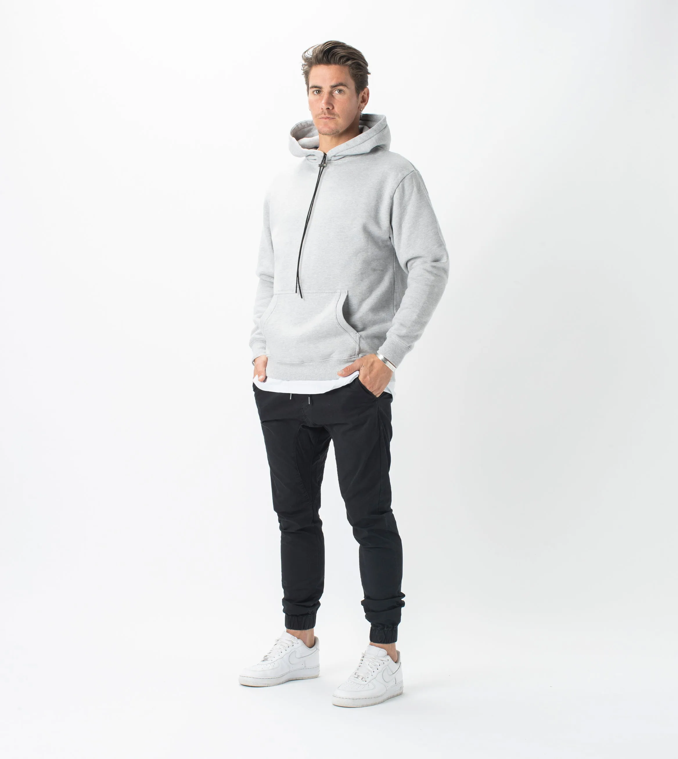 Lowgo Hood Sweat Silver Marle