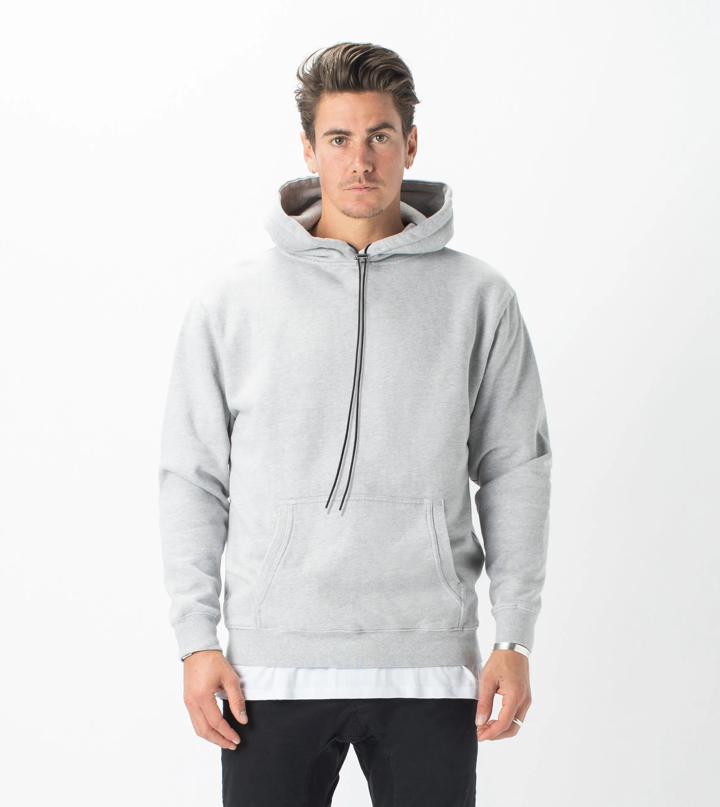 Lowgo Hood Sweat Silver Marle