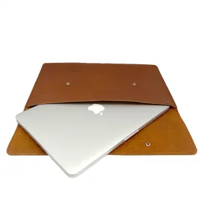 Macbook Leather Laptop Case in Tan