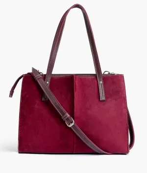 Maroon Velvet Tote Bag 561