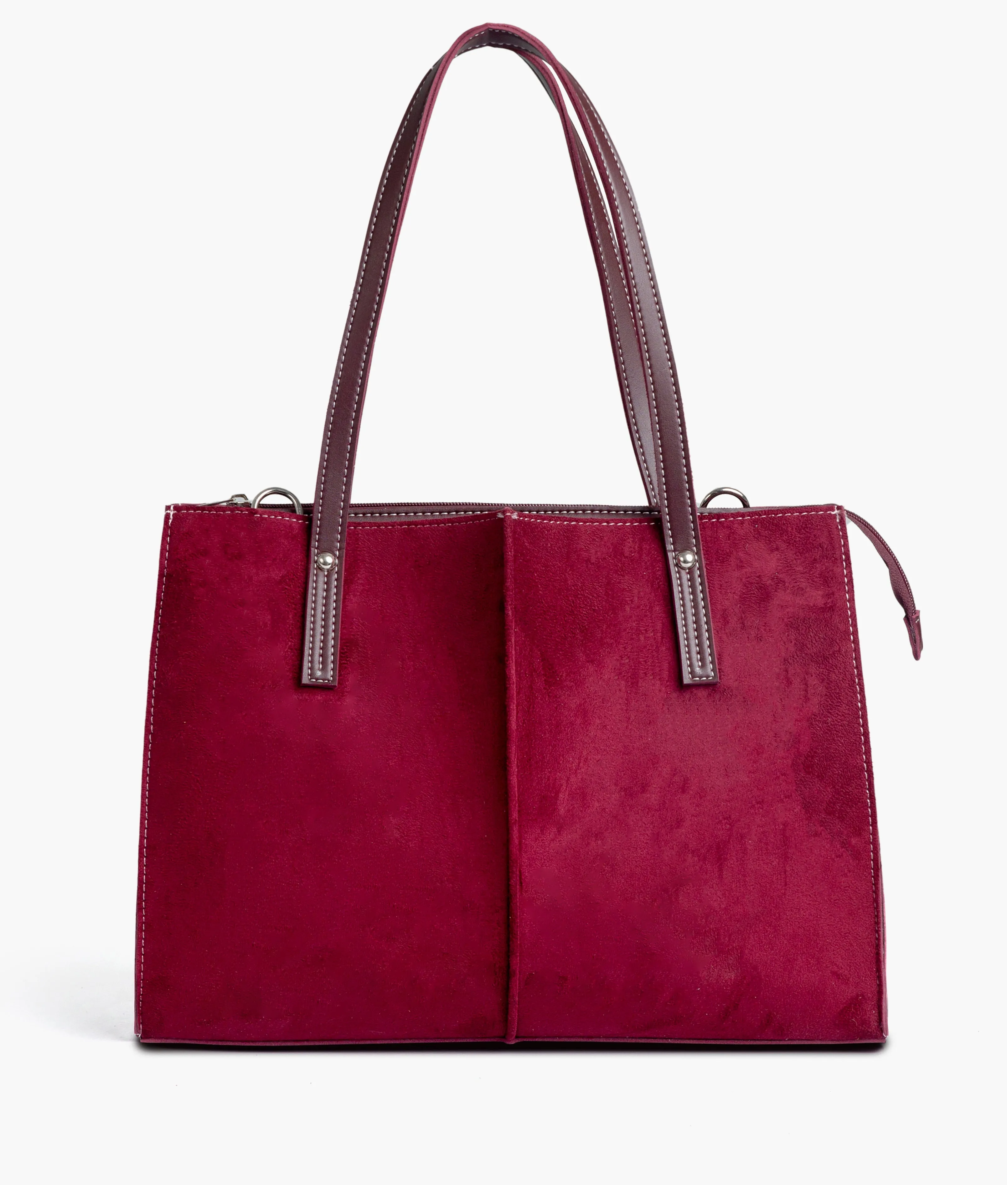 Maroon Velvet Tote Bag 561