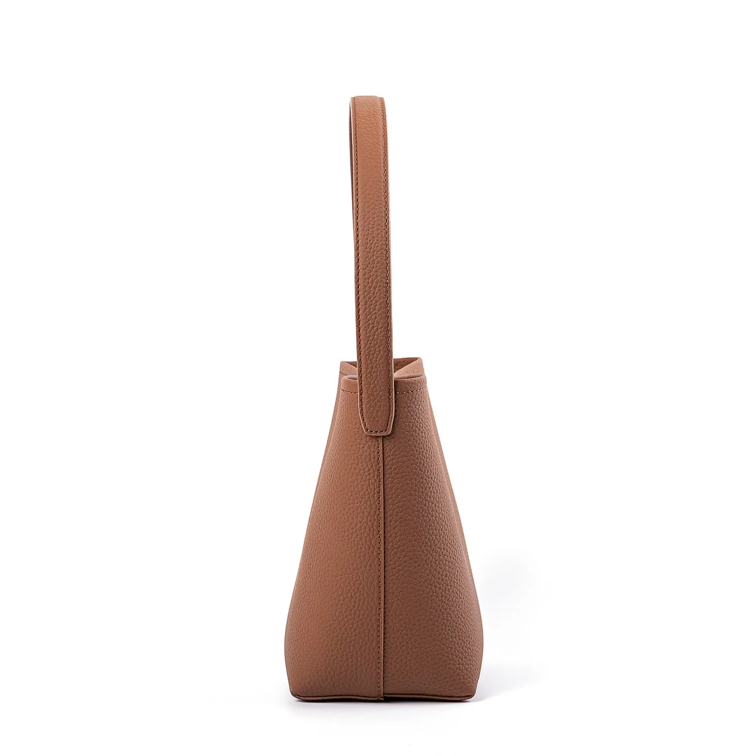 Minimalist Classic Leather Bucket Bag | Large Leather Tote Bag | Fashion Shoulder Bag, Tan Mummy Bag, Everyday Bag, Unisex Bag