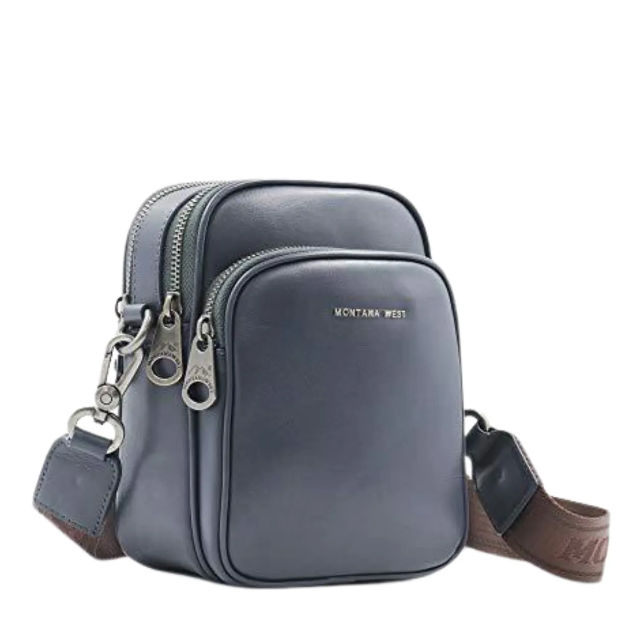 MWL-008 Montana West Genuine Leather Shoulder/Crossbody Bag-Navy