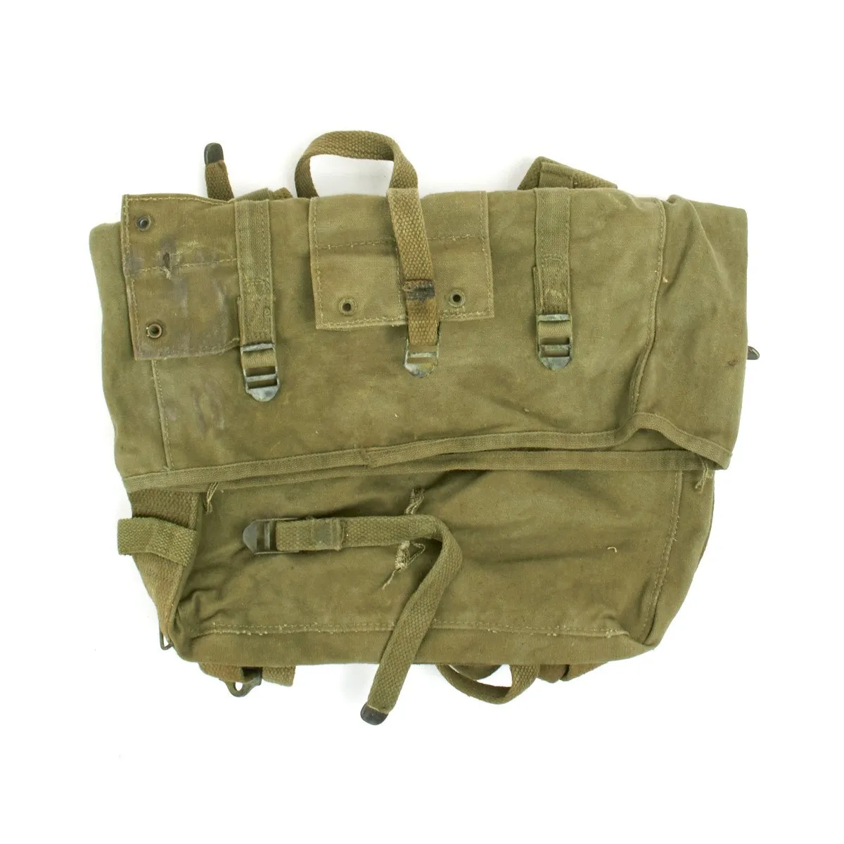 Original U.S. WWII M-1941 USMC 2nd Pattern Haversack Upper Bag - GRADE 2