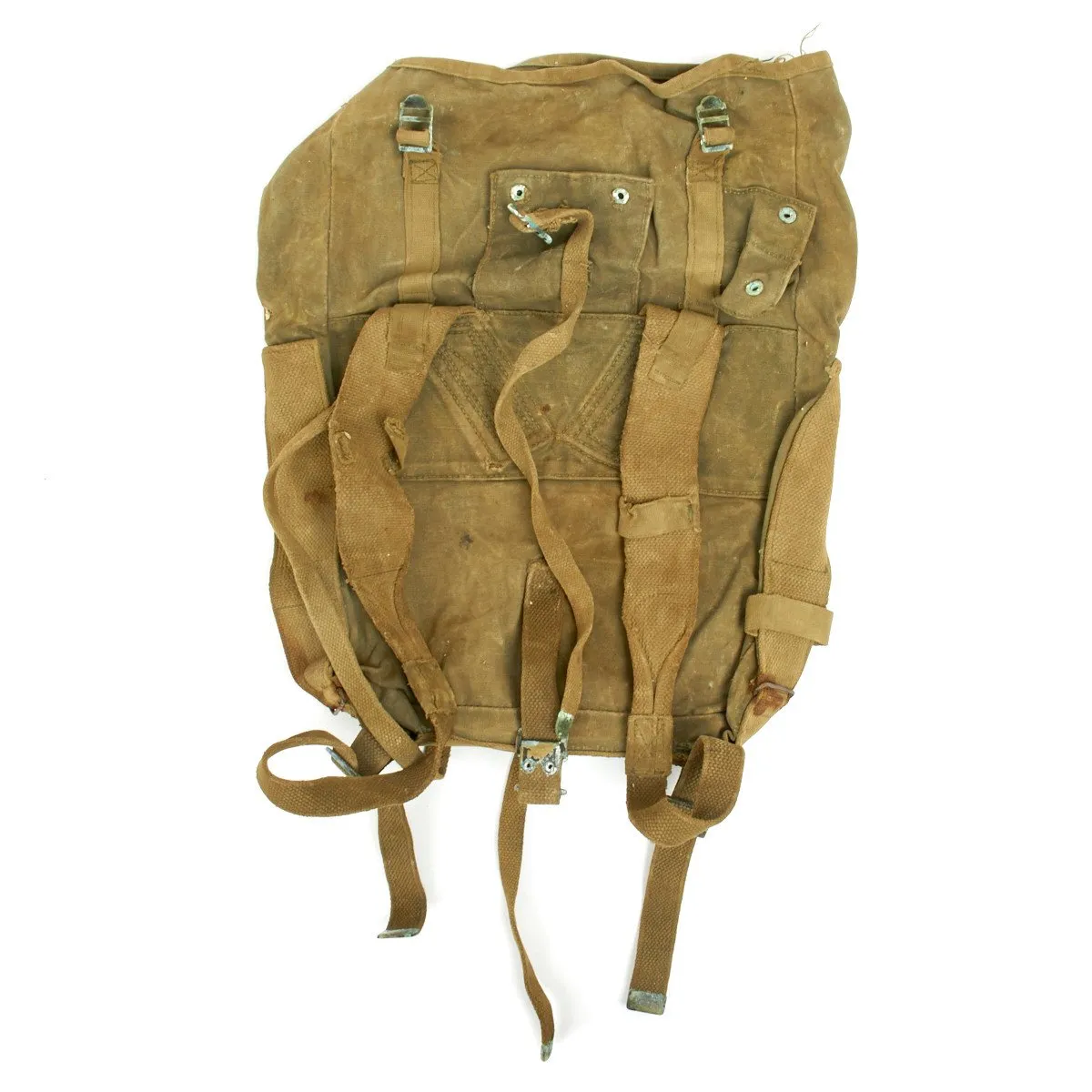 Original U.S. WWII M-1941 USMC 2nd Pattern Haversack Upper Bag - GRADE 2