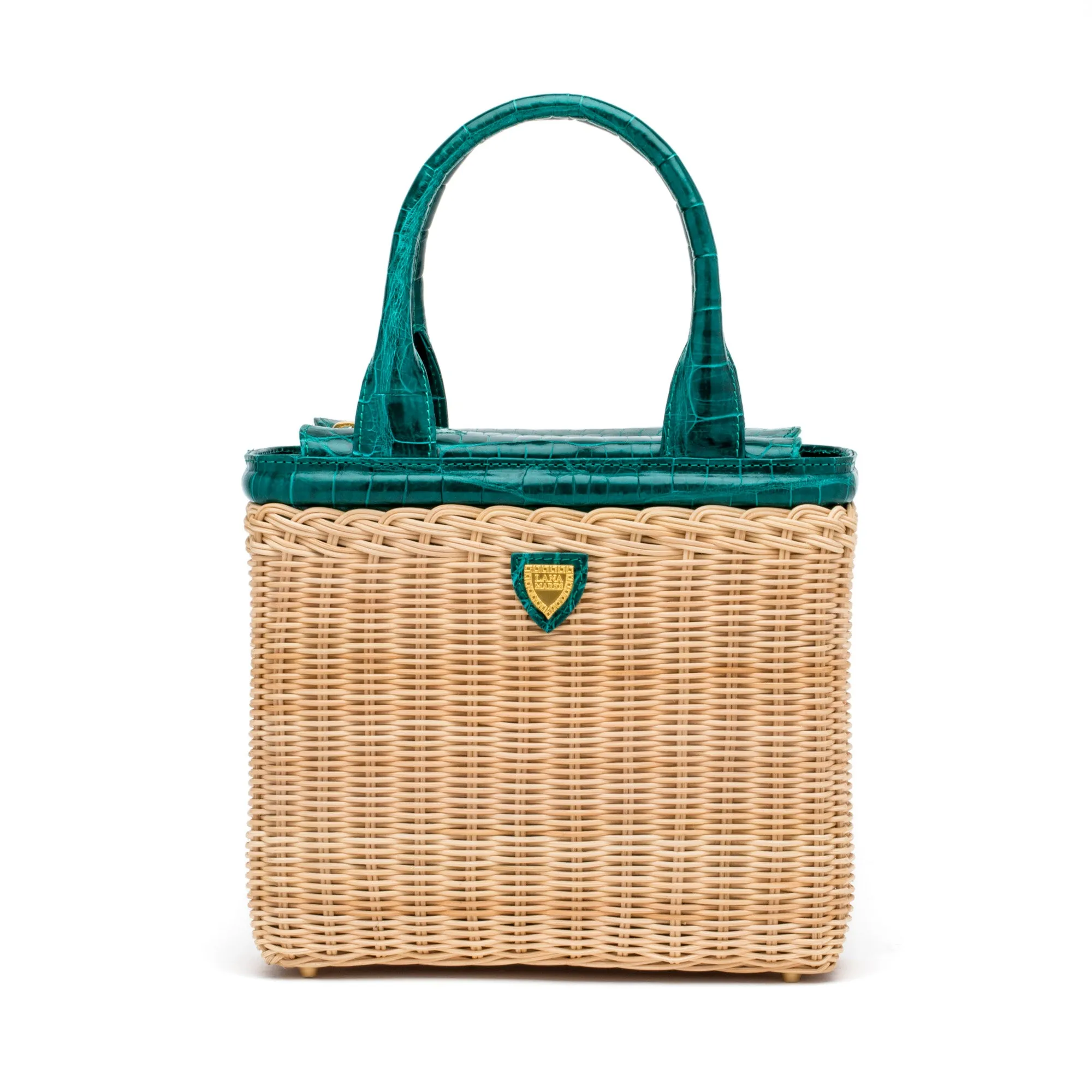 Palm Beach Tote in Emerald Alligator