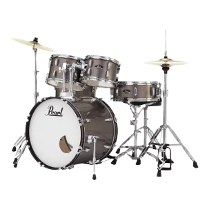 Pearl ROADSHOW BRONZE METALLIC 5 Pc Drum Kit (22" kick) w/ Hardware Throne Cymbals (14HH/16CR/20R)