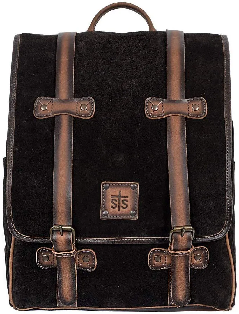 STS Ranchwear Chocolate Suede Knapsack