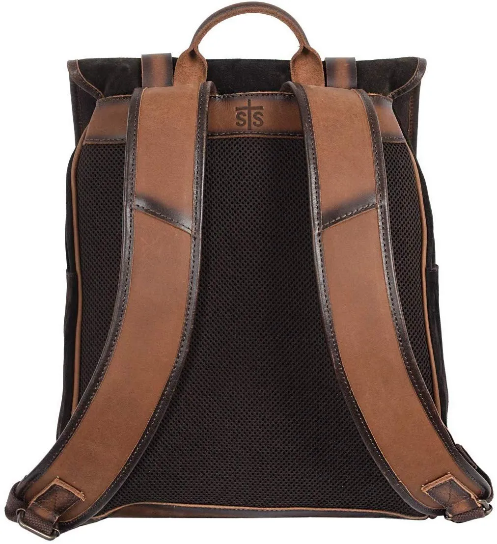 STS Ranchwear Chocolate Suede Knapsack