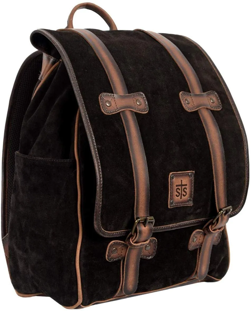 STS Ranchwear Chocolate Suede Knapsack