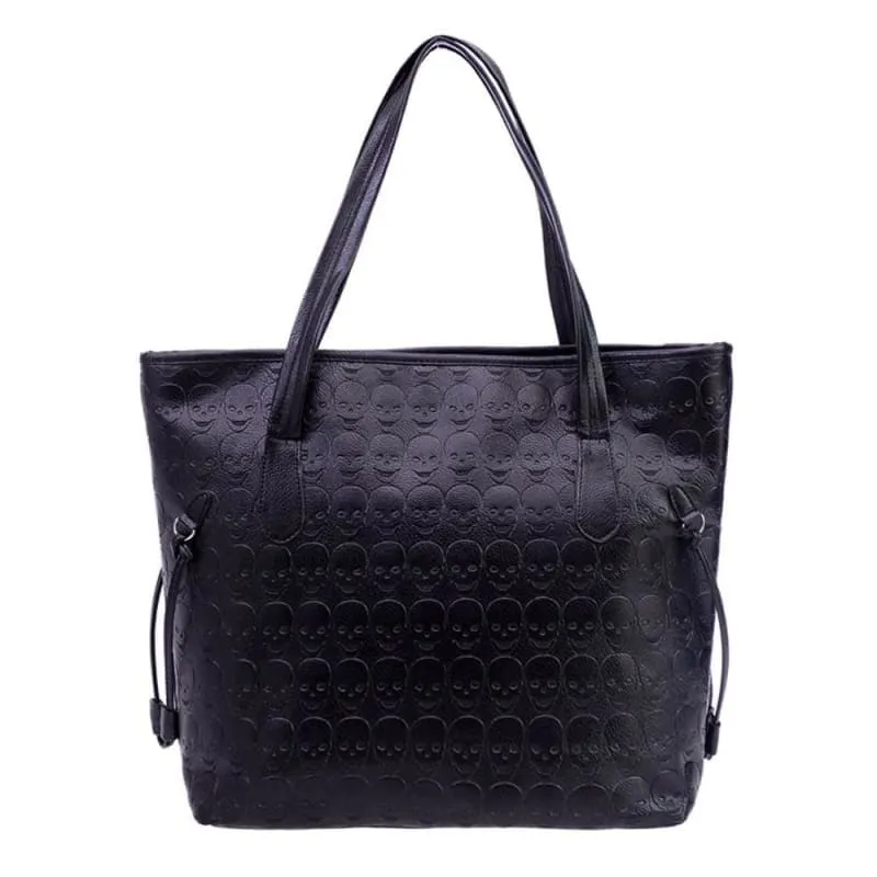 Tote Shoulder Leather Skull Bag