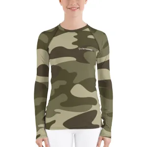 UPF 50 LONG SLEEVES RASH GUARD GREEN CAMO